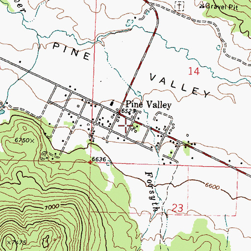 Topographic Map of Pine Valley Work Center, UT