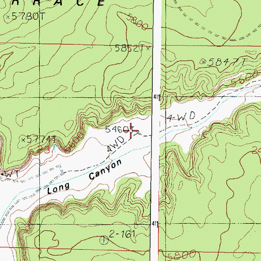Topographic Map of Windmill Pictographs, UT