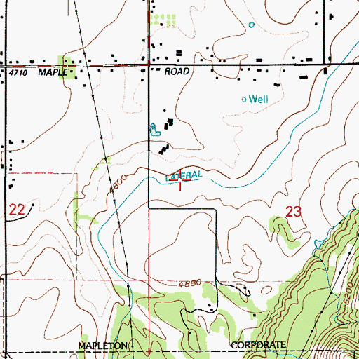 Topographic Map of Mapleton Lateral, UT