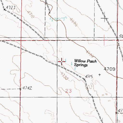 Topographic Map of Willow Patch Springs, UT