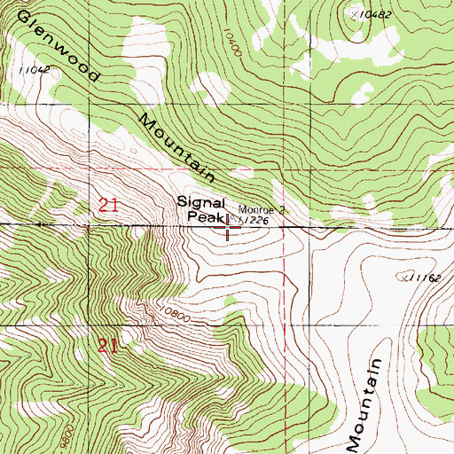 Topographic Map of Glenwood Mountain, UT