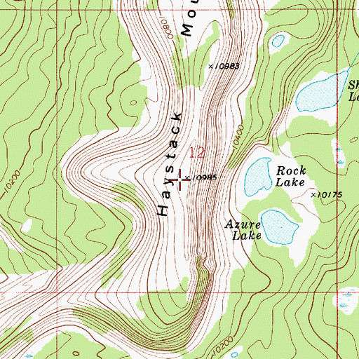 Topographic Map of Haystack Mountain, UT
