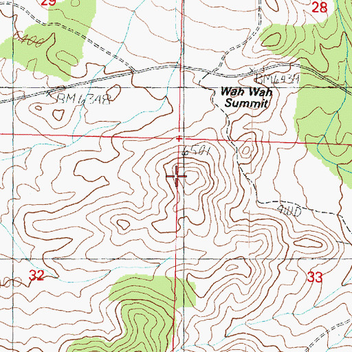 Topographic Map of Wah Wah Summit, UT