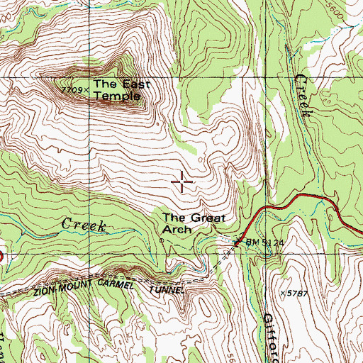 Topographic Map of Canyon Overlook, UT