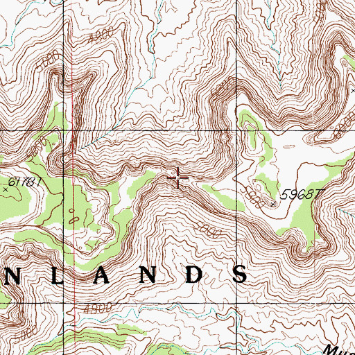 Topographic Map of Shafer Trail, UT
