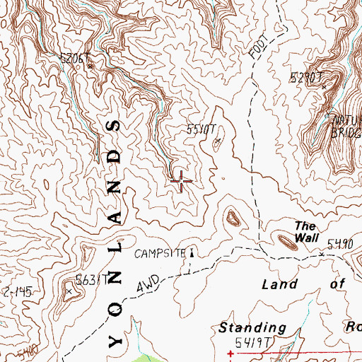 Topographic Map of Tapestry Slab, UT