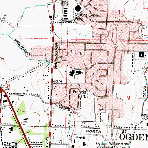 Topographic Map of The Church of Jesus Christ of Latter Day Saints, UT