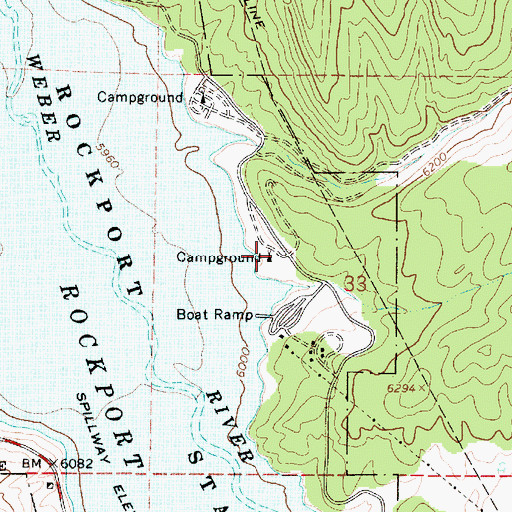Topographic Map of Area A Recreation Site, UT