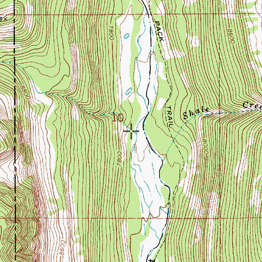 Topographic Map of Beaver Creek, UT