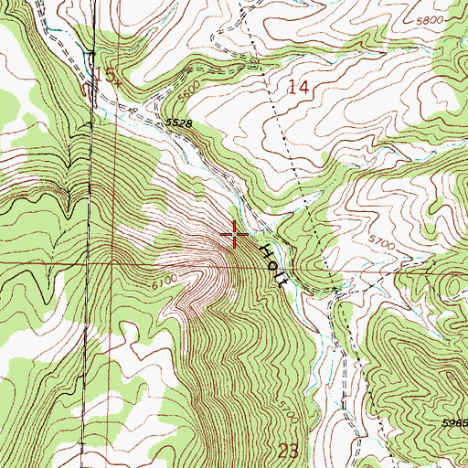 Topographic Map of Big Canyon, UT