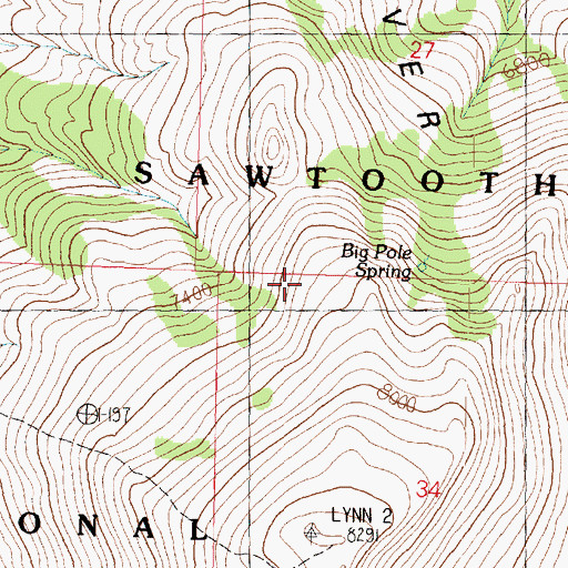 Topographic Map of Big Pole Spring, UT