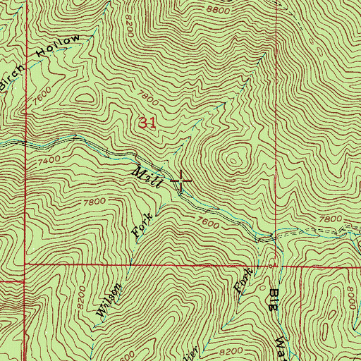 Topographic Map of Big Water Recreation Site, UT