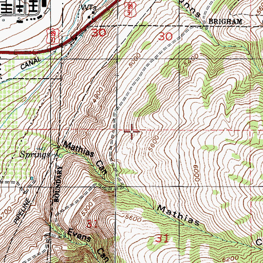 Topographic Map of Bighorn Enclosure, UT
