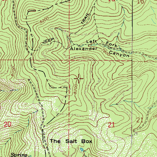 Topographic Map of Bitner Spring, UT