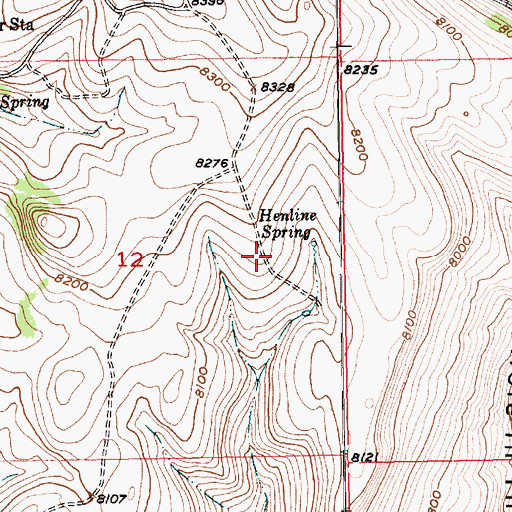 Topographic Map of Brush Creek Corral, UT