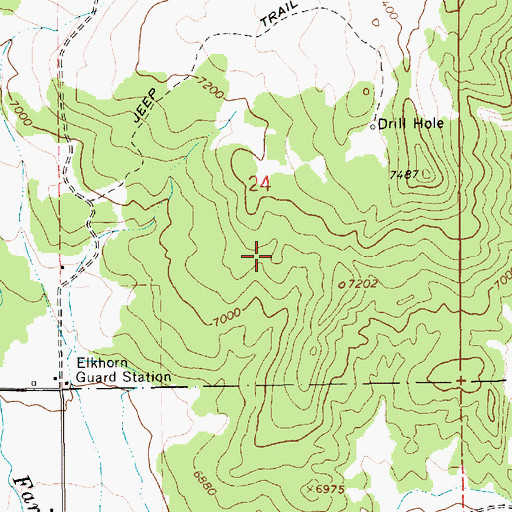 Topographic Map of Bull Pasture, UT