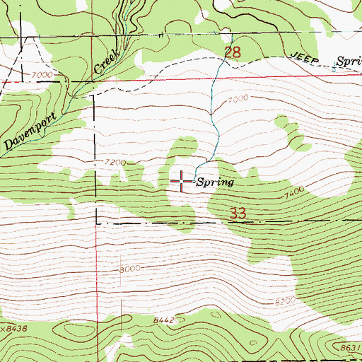 Topographic Map of Bullpen Spring, UT