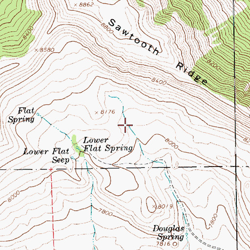 Topographic Map of Chokecherry Flat Reservoir, UT