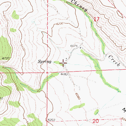 Topographic Map of Cook Ranch, UT