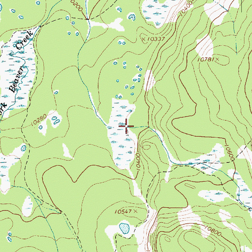 Topographic Map of Corral Meadows, UT