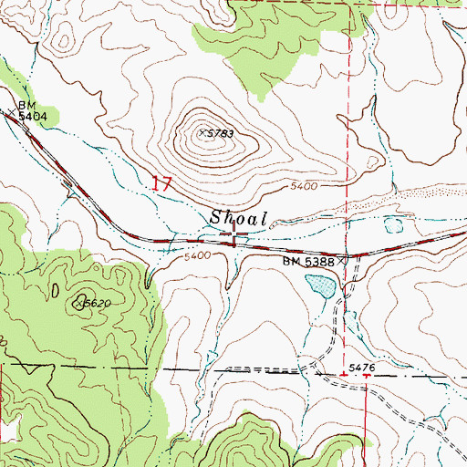 Topographic Map of Cow Creek, UT