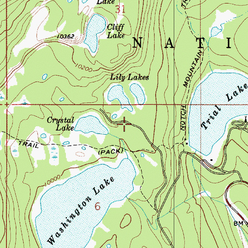 Topographic Map of Crystal Lake Trail Head, UT