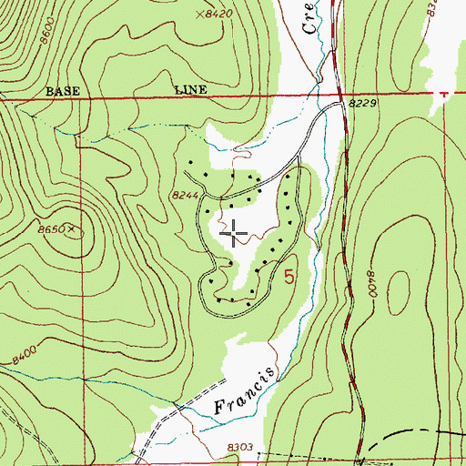 Topographic Map of Deer Lodge Summer Home Area, UT