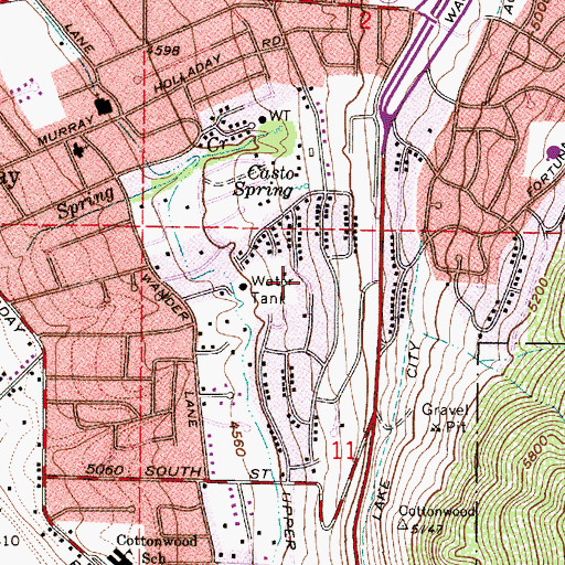 Topographic Map of Dry Creek Spring, UT