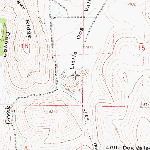 Topographic Map of Dry Lake, UT