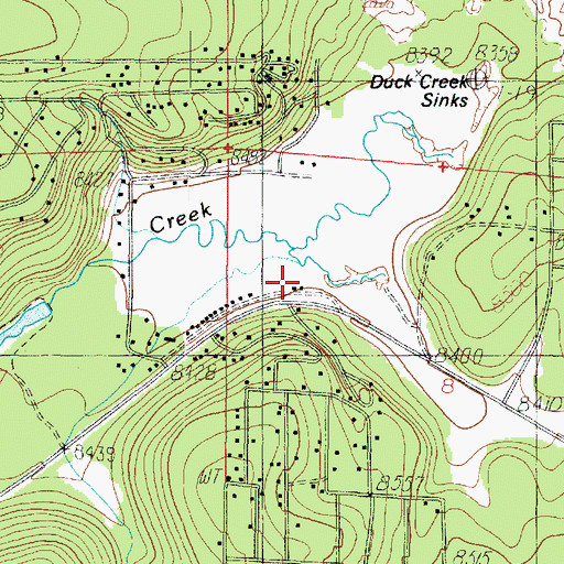Topographic Map of Duck Creek Village Campground, UT