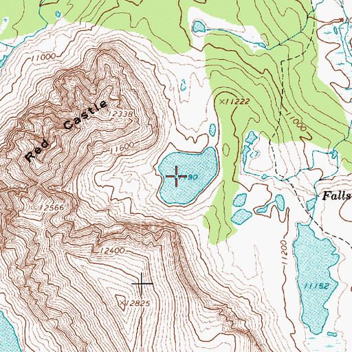 Topographic Map of East Red Castle Lake, UT