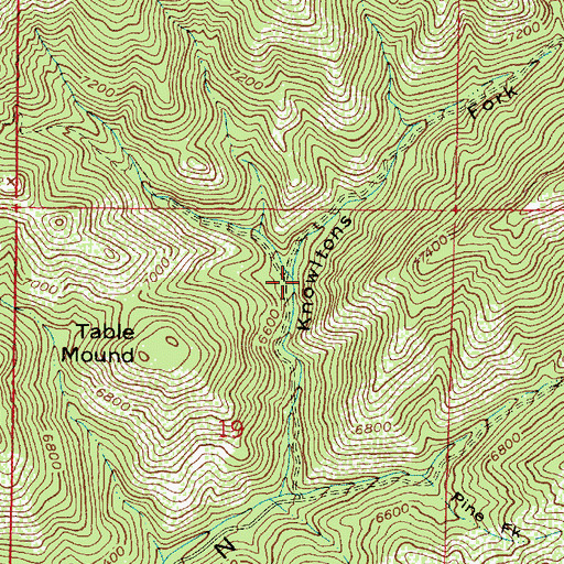 Topographic Map of Elk Hollow, UT