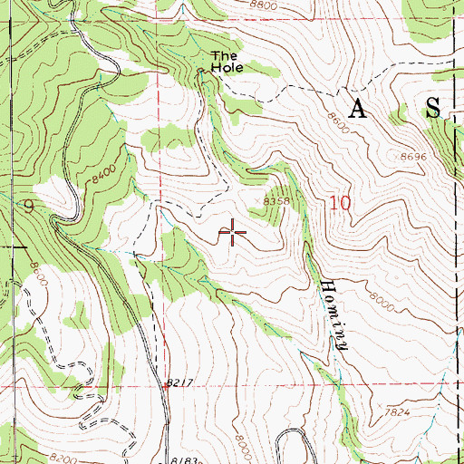 Topographic Map of Farm Creek Grazing Enclosure, UT