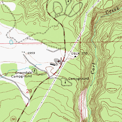 Topographic Map of Glendale East Campground, UT