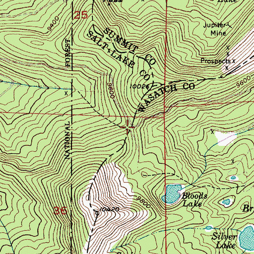 Topographic Map of Guardsman Pass, UT
