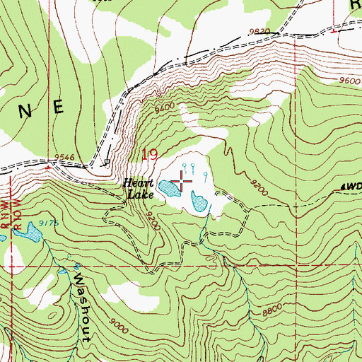Topographic Map of Heart Lake, UT