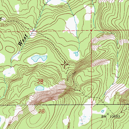 Topographic Map of High Line Trail, UT