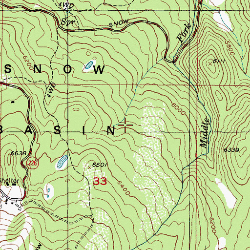 Topographic Map of Hill Air Force Base Recreation Area, UT