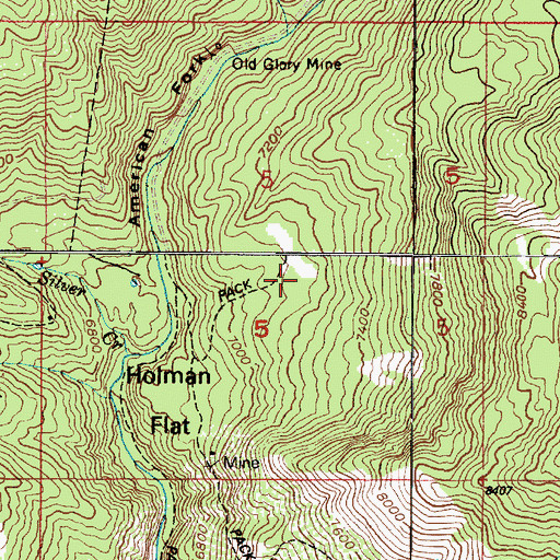 Topographic Map of Holman Flat, UT