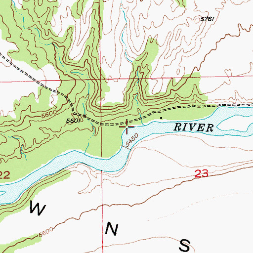 Topographic Map of Indian Crossing Campground, UT