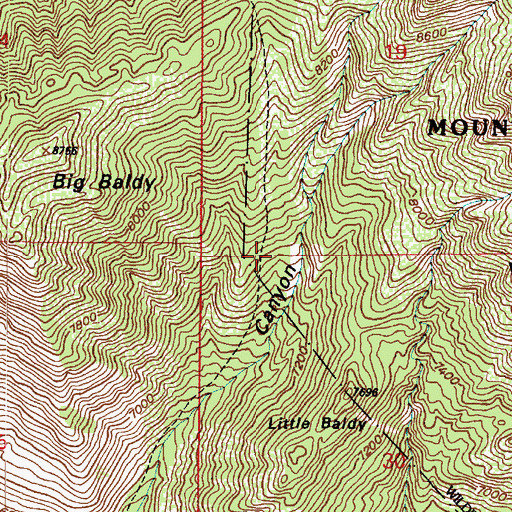 Topographic Map of Indian Trail, UT