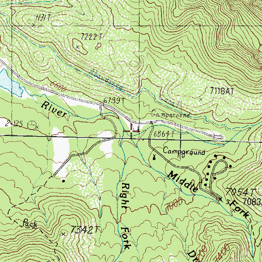 Topographic Map of Juniper Park Campground, UT