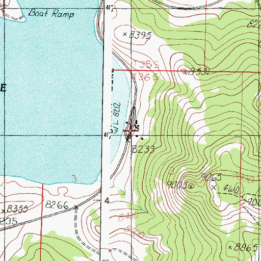 Topographic Map of Juniper Park Resort, UT