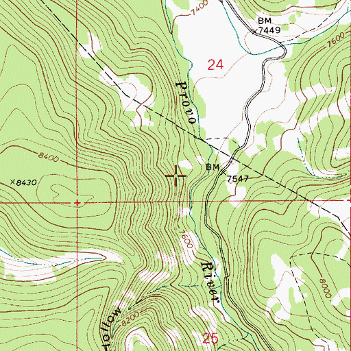 Topographic Map of Littles Fork Trail, UT
