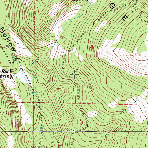 Topographic Map of Log Hollow Spring, UT
