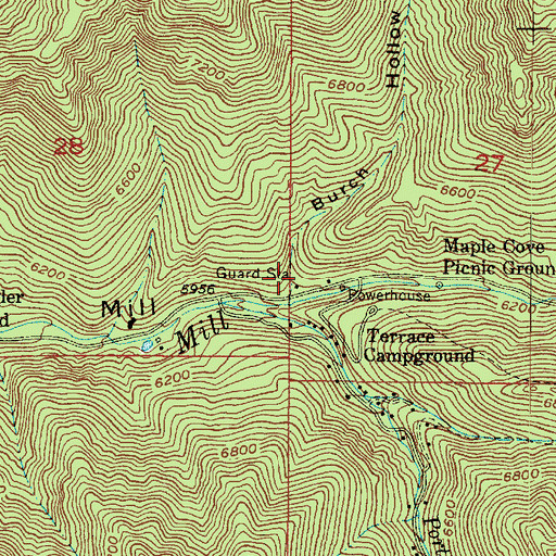 Topographic Map of Millcreek Forest Service Station, UT