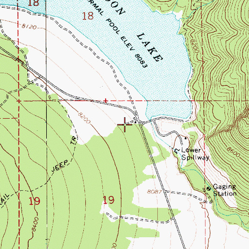 Topographic Map of Moon Lake Resort, UT