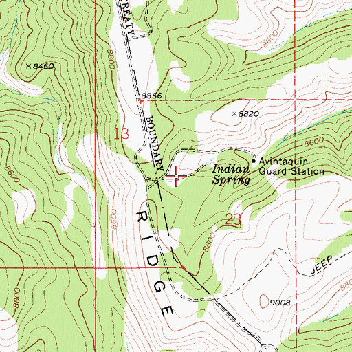 Topographic Map of Moymer Cabin, UT