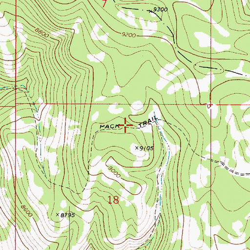 Topographic Map of Nobletts Creek Trail, UT