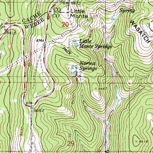 Topographic Map of Norma Spring, UT
